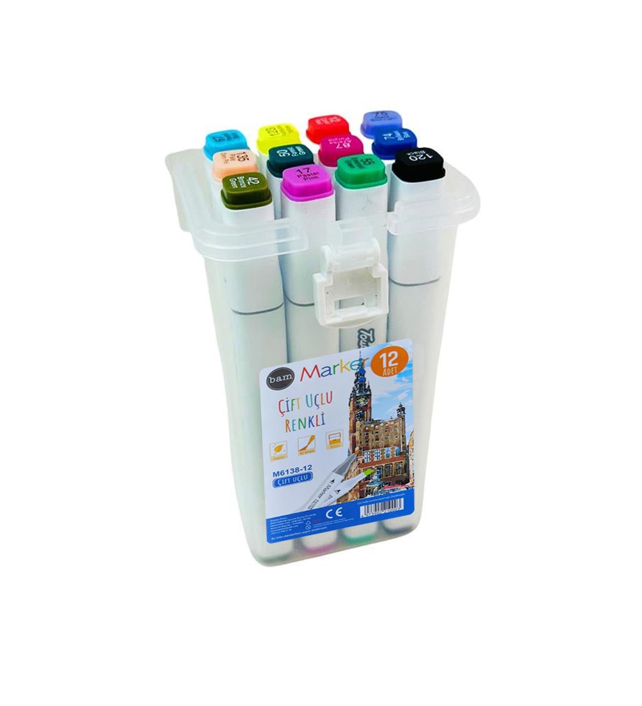 12'li Kutulu Marker Kalem