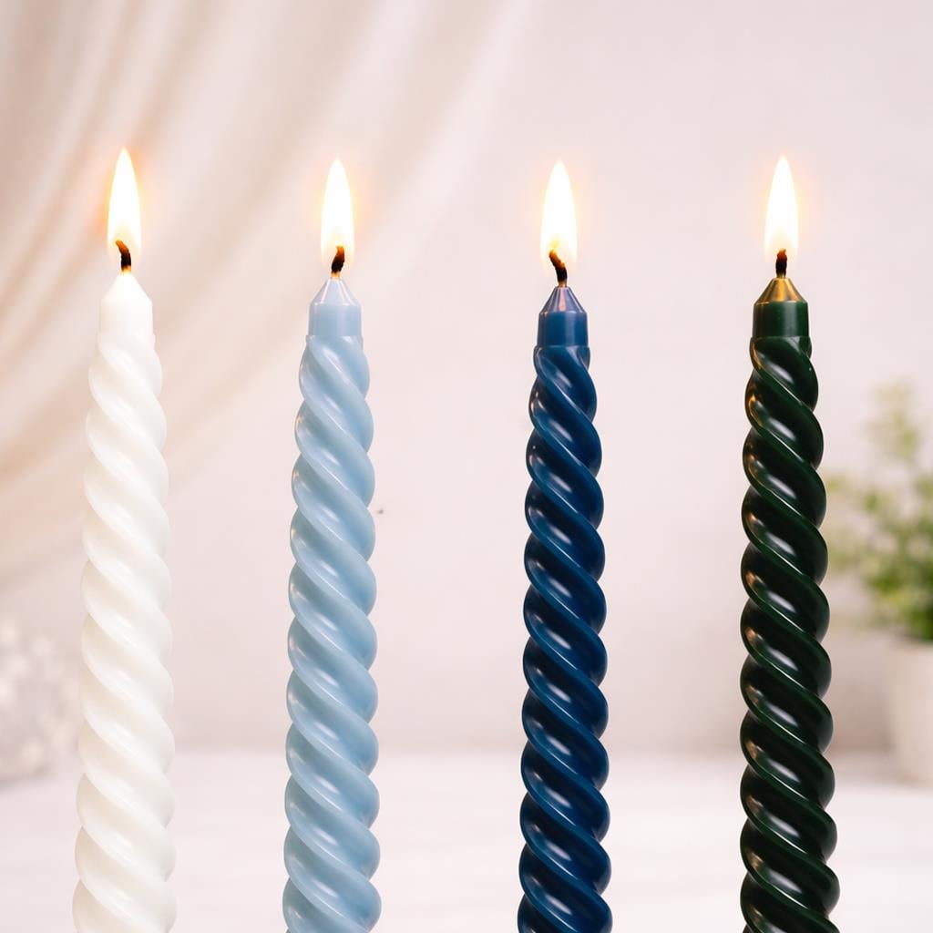 25 cm. 4 Lü Konik Mum X12 (BM-2144)