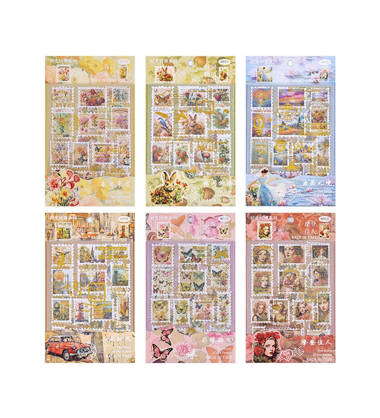 4 Sayfa Pul Sticker x24