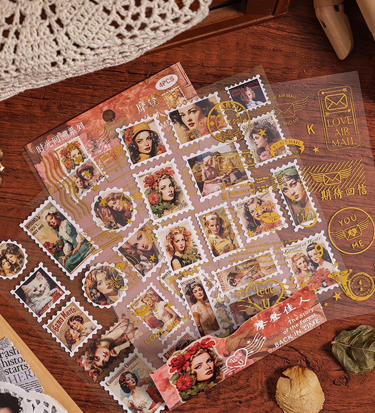 4 Sayfa Pul Sticker x24
