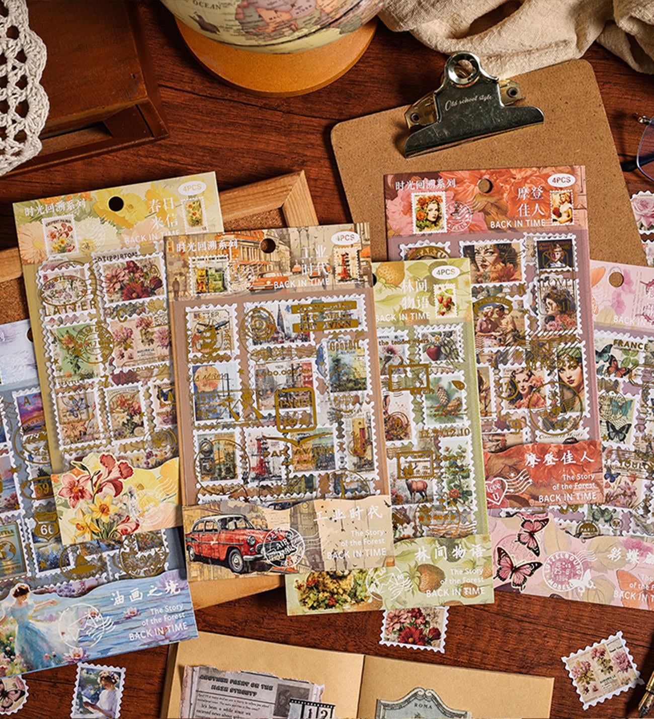 4 Sayfa Pul Sticker x24