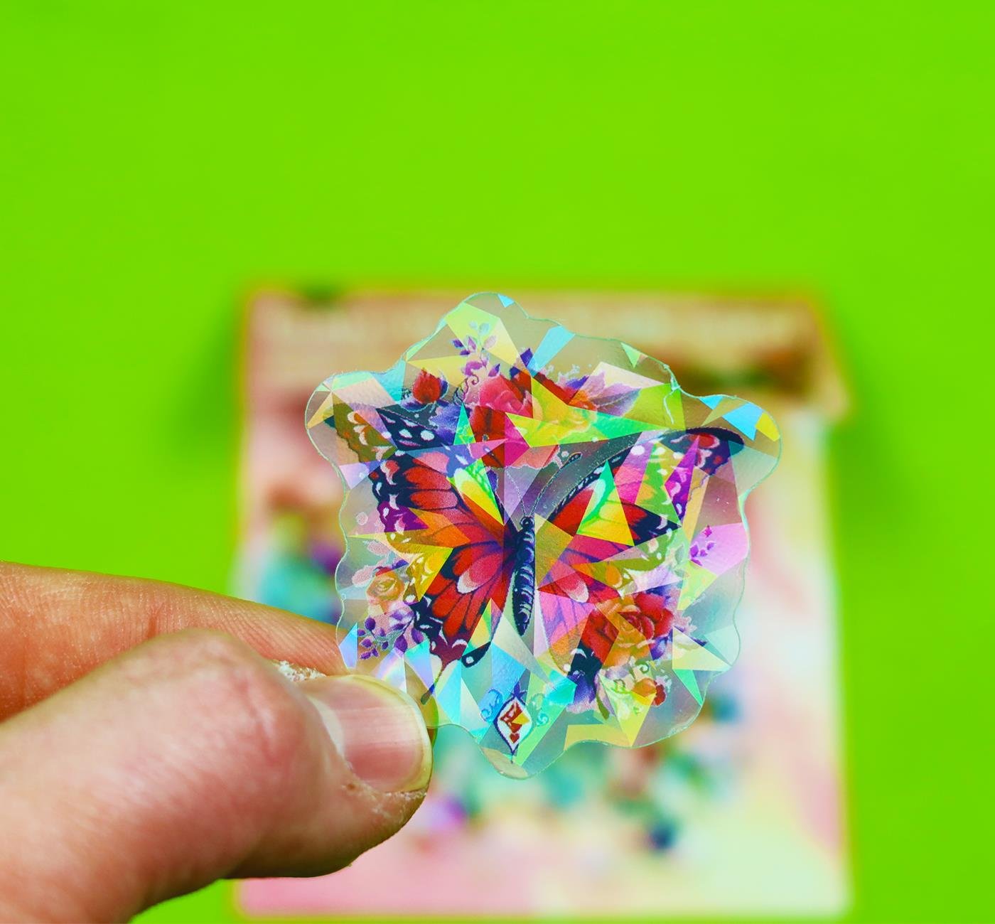 Bam 2108 Kelebek Desenli 6 model 20 li Şeffaf Sticker x12