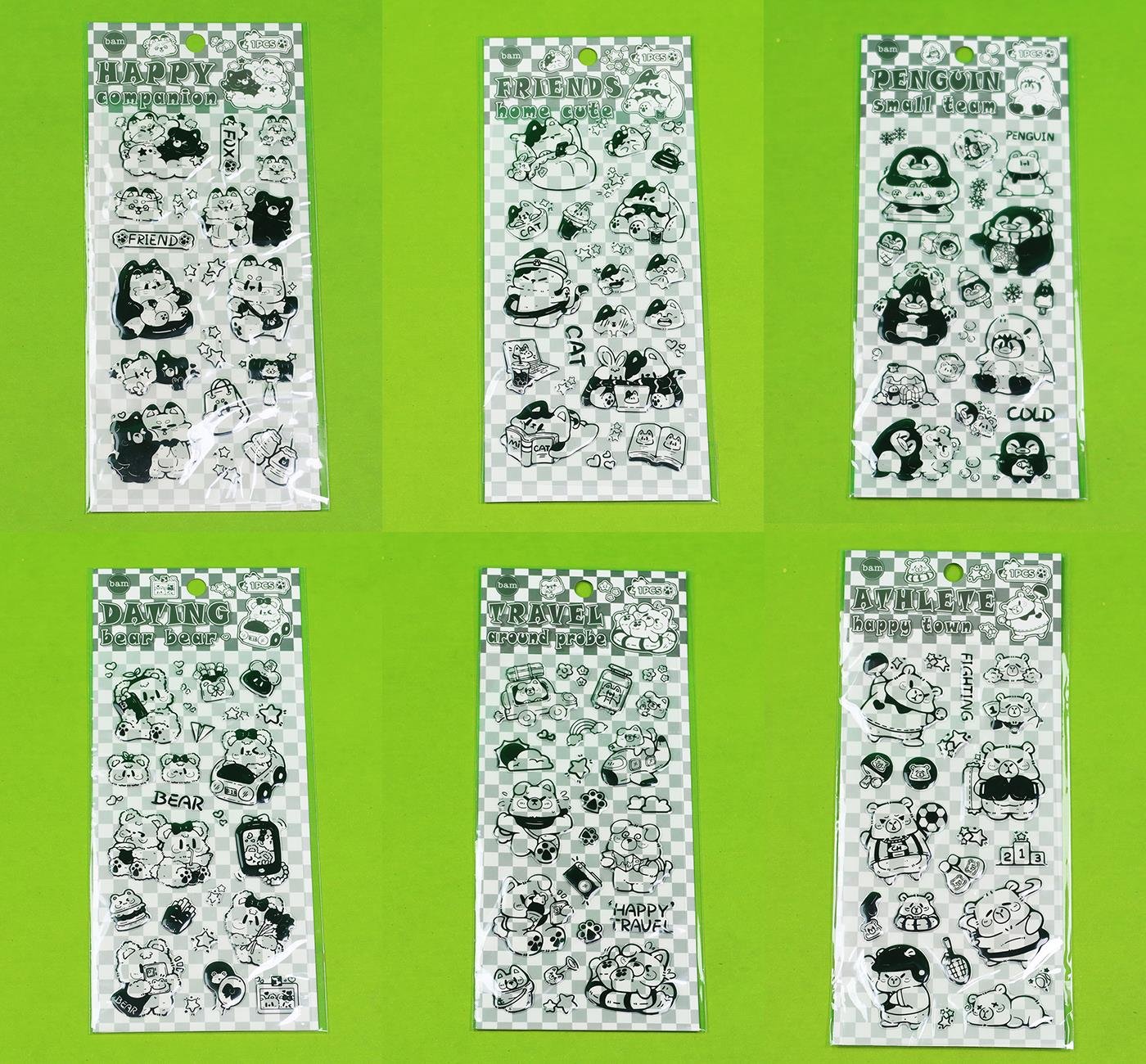 Bam 2111 Şeffaf Sticker x12