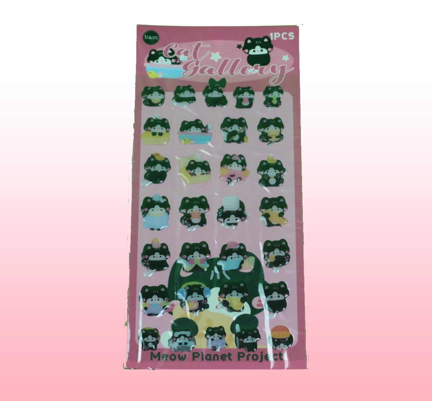 Bam 2113 4 Model Kedi Sticker x12