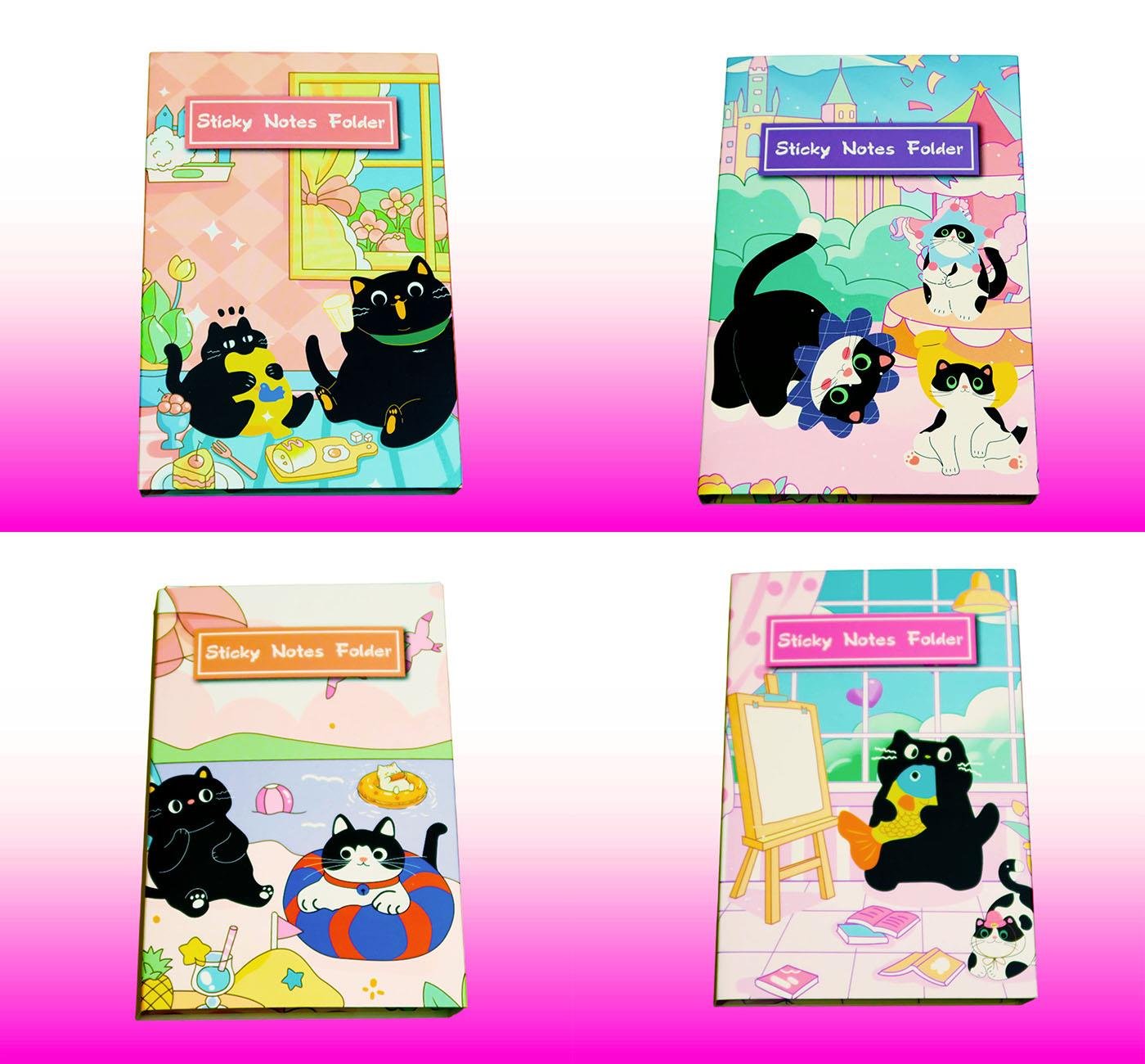 Bam 2114 Kedi Tasarımlı Post-it Not Defteri x10