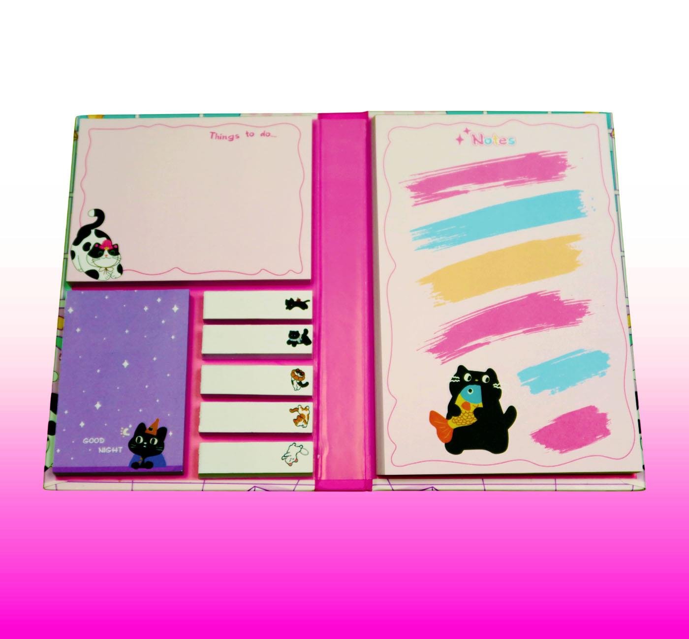 Bam 2114 Kedi Tasarımlı Post-it Not Defteri x10