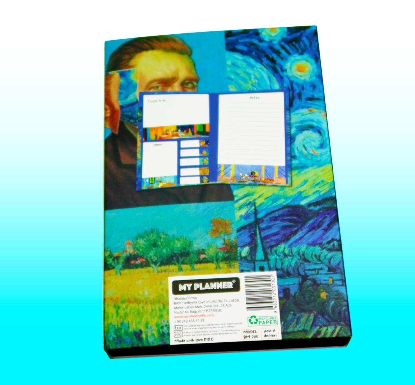Bam 2115 Van Gogh Tasarımlı Post-it Not Defteri x10
