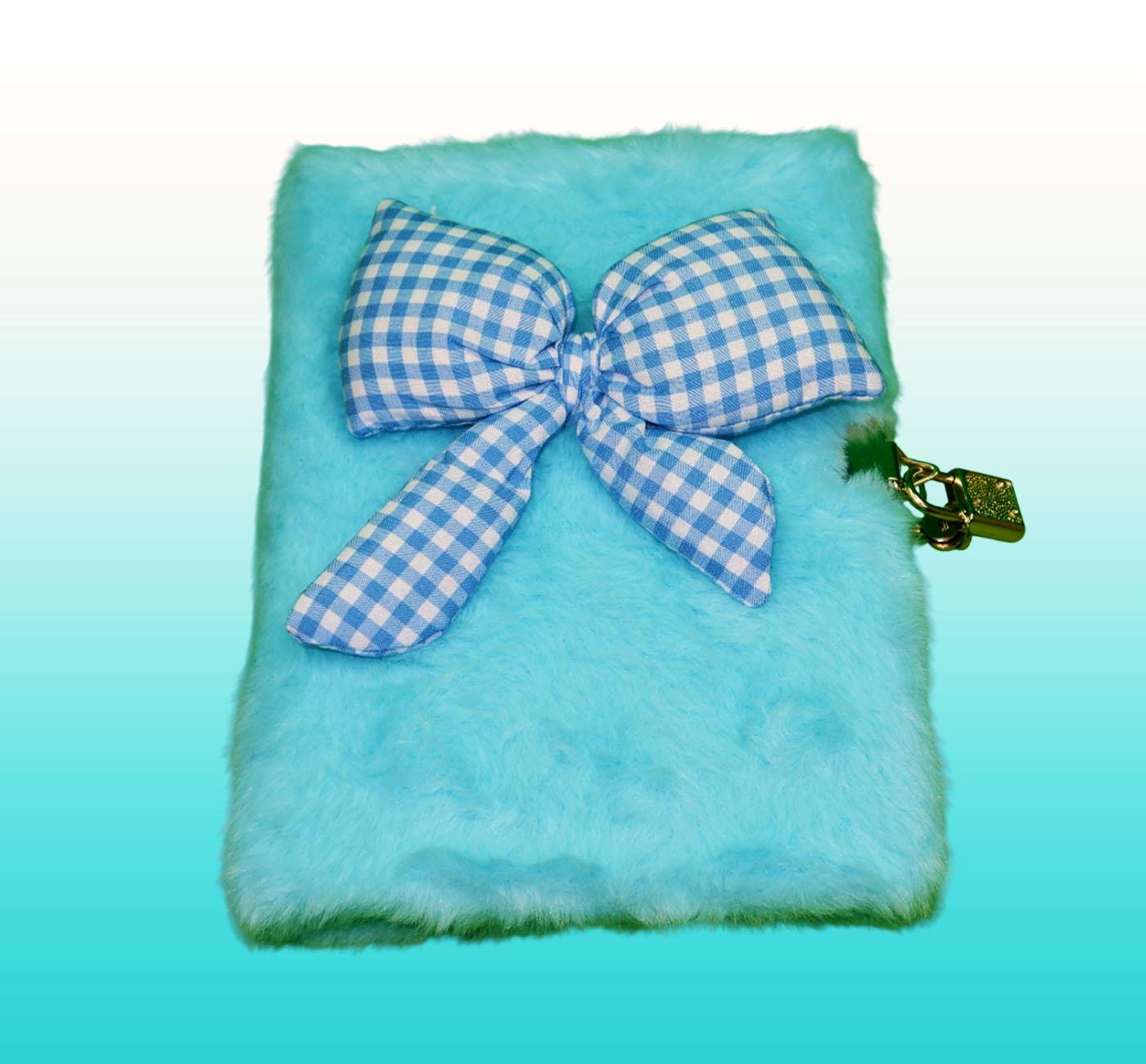 Bam 2118 80 Yaprak Çizgili Kilitli Kurdelalı Peluş Defter x4