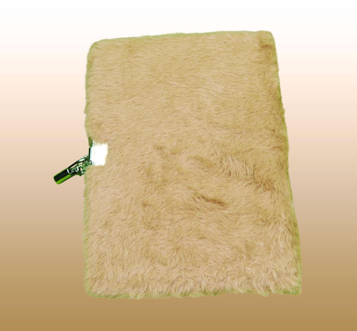 Bam 2120 80 Yaprak Çizgili Kilitli Çantalı Peluş Defter x4