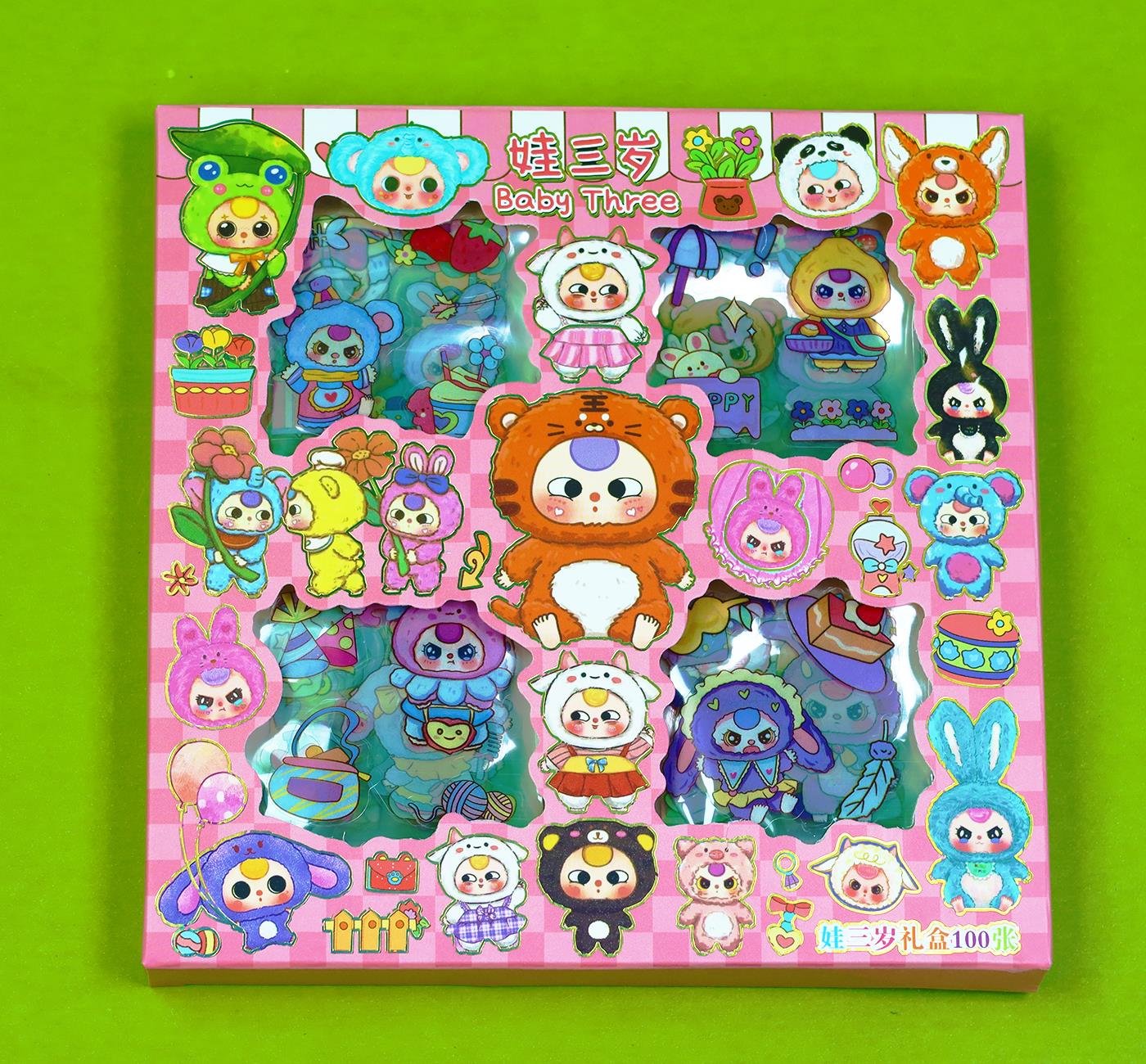 Bam 2124 4 Bölmeli 100 adet Sticker x10