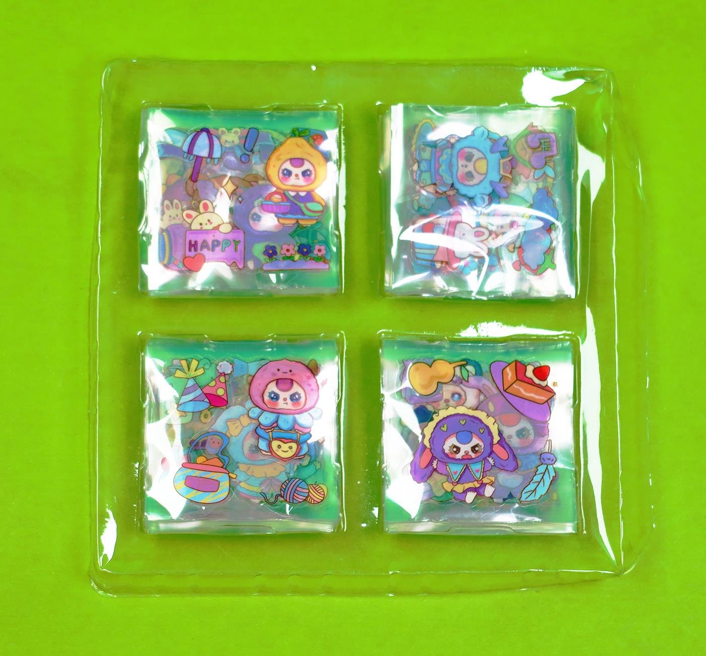 Bam 2124 4 Bölmeli 100 adet Sticker x10