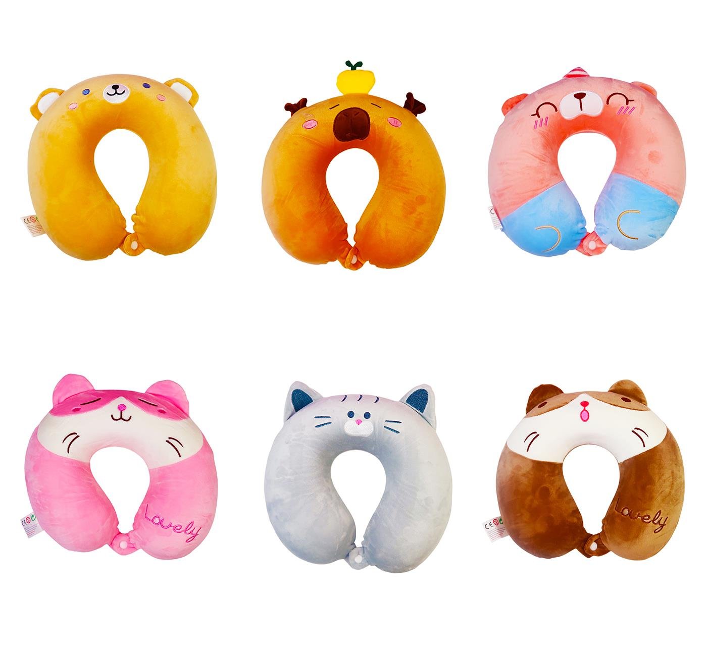 Bam 2145 Sevimli Hayvan Boyun Yastığı x6