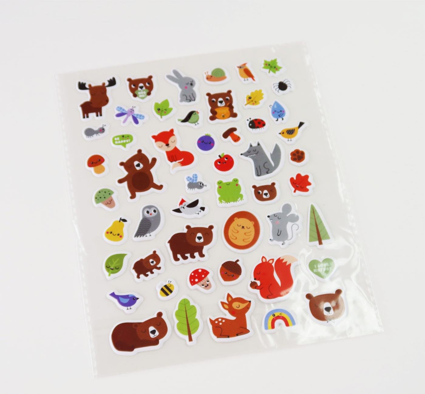 Bam 2149 Hayvan Figürlü Puf  Sticker X12