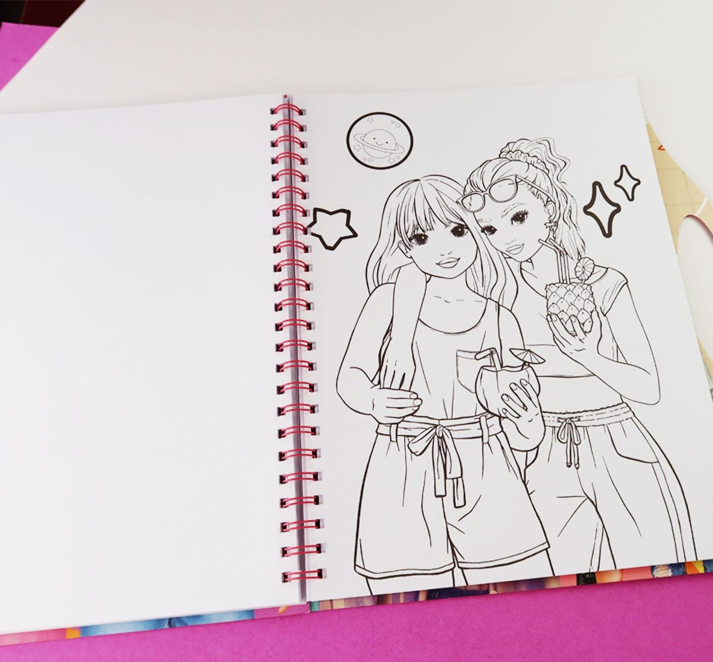 Bam 2163 Pop Girl Boyama Kitabı X4