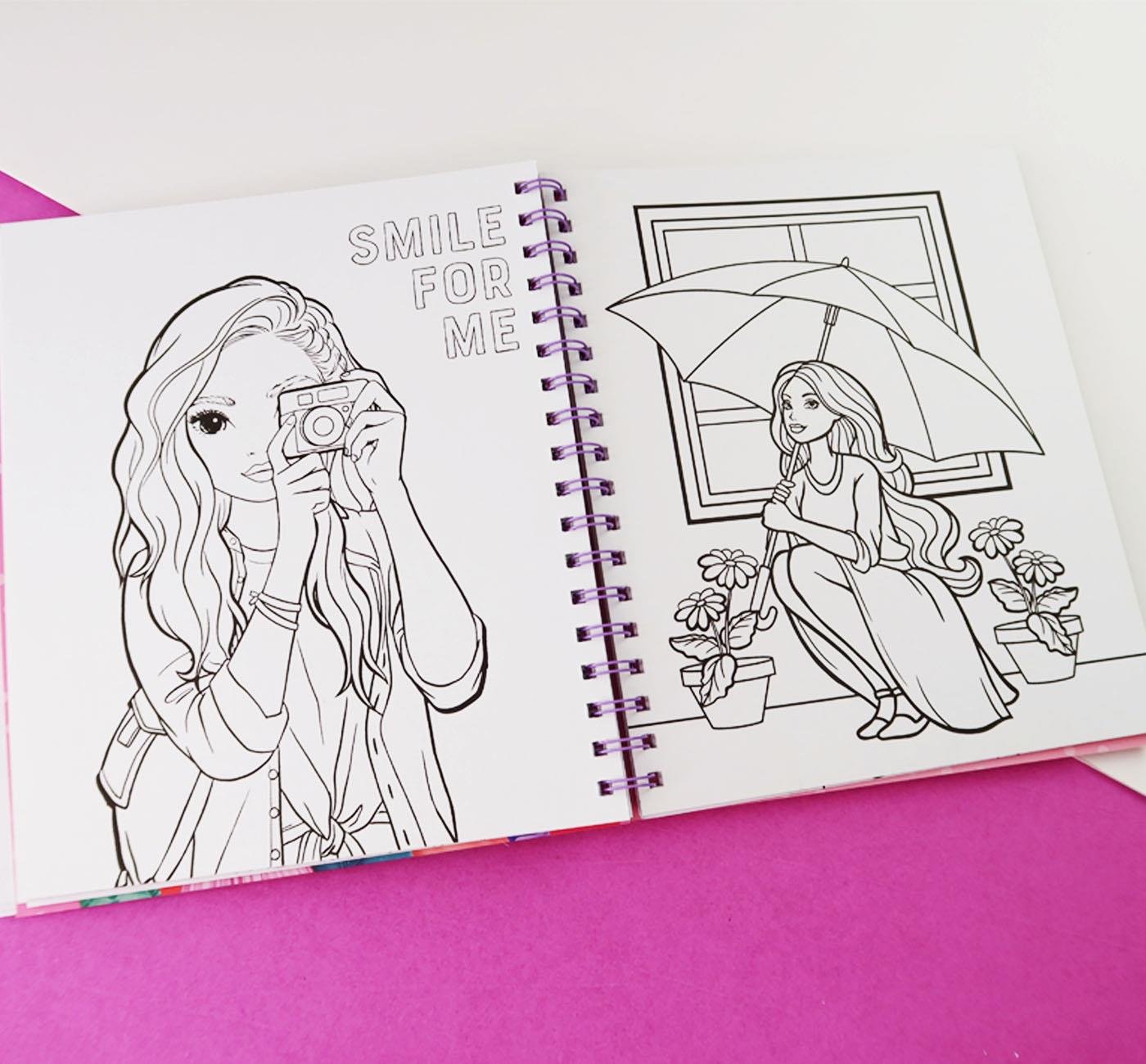 Bam 2165 Pop Girl Spiralli Boyama Kitabı x6