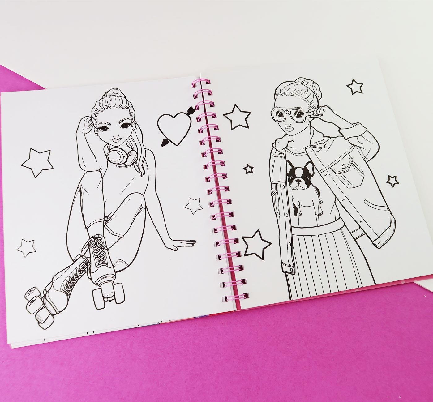 Bam 2165 Pop Girl Spiralli Boyama Kitabı x6