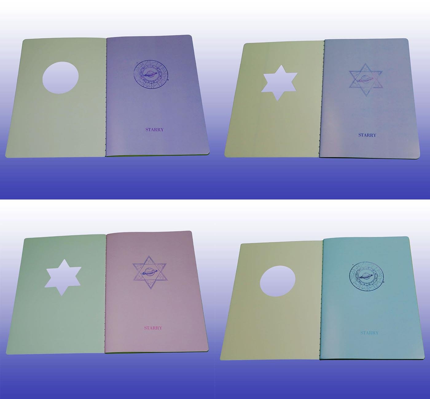 Bam 2174 Astroloji Tasarımlı Çizgisiz Defter x12