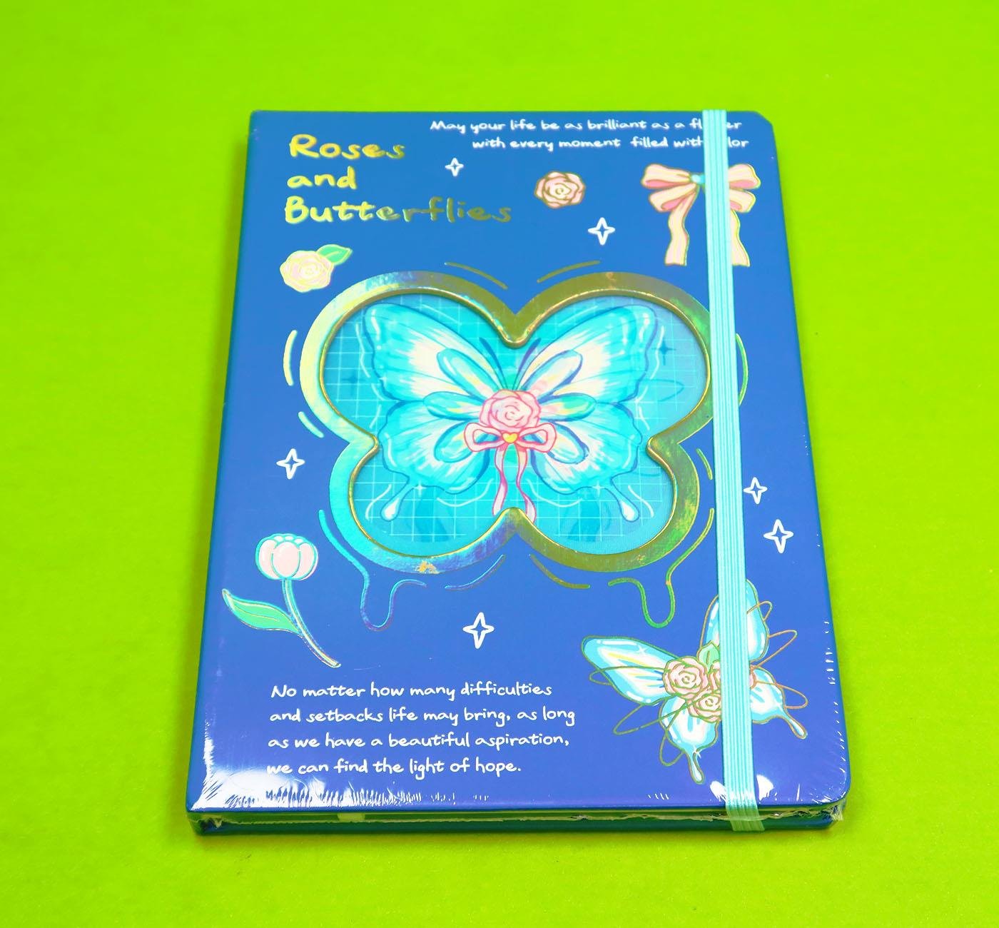 Bam 2177 Kelebek Tasarımlı Hologram Kapaklı Defter x 16