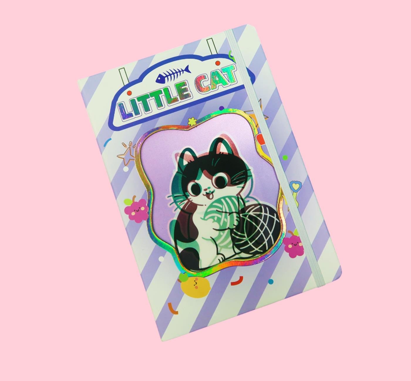 Bam 2178 Kedi Tasarımlı Hologram Kapaklı Defter x16