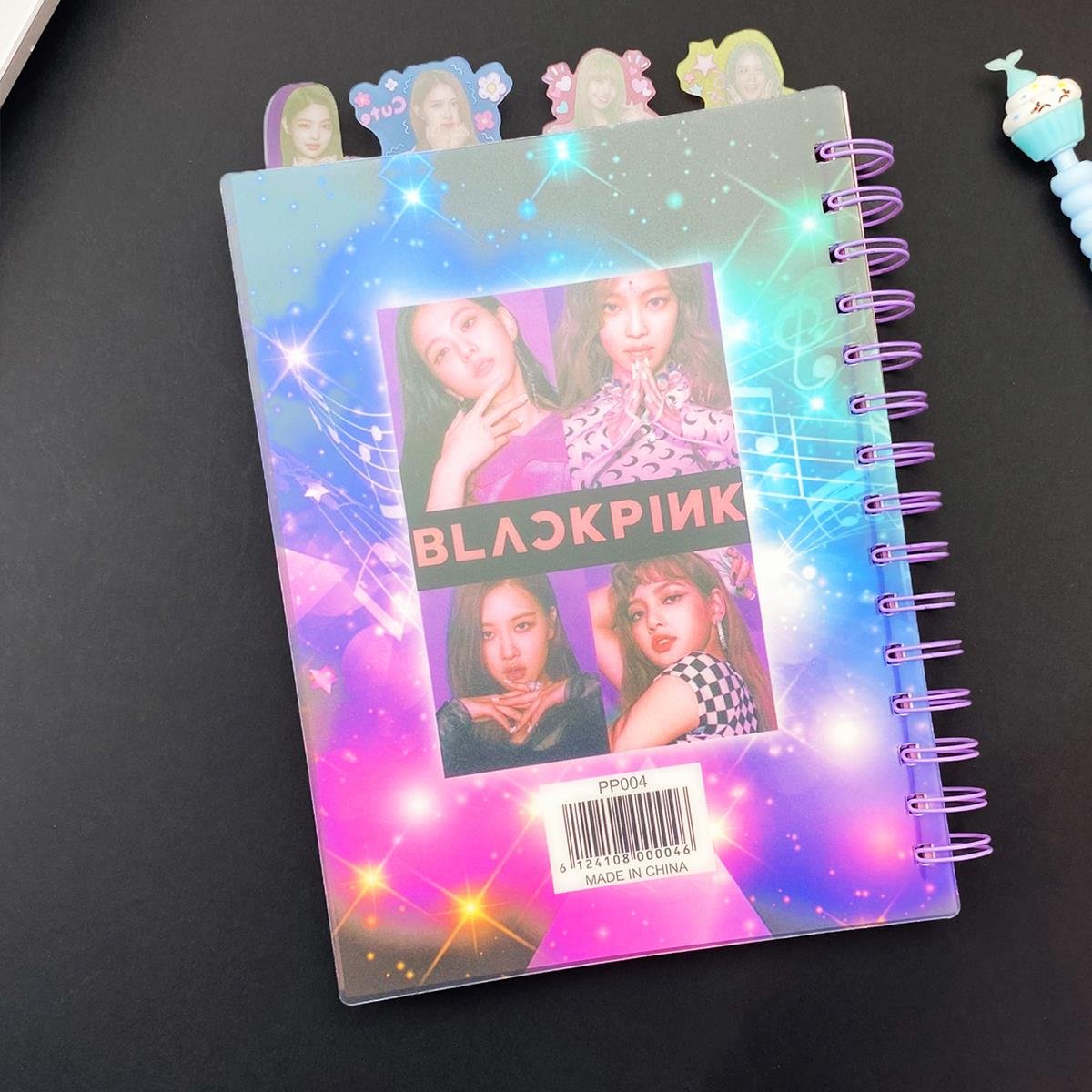 Black Pink Tasarımlı Bölmeli Defter