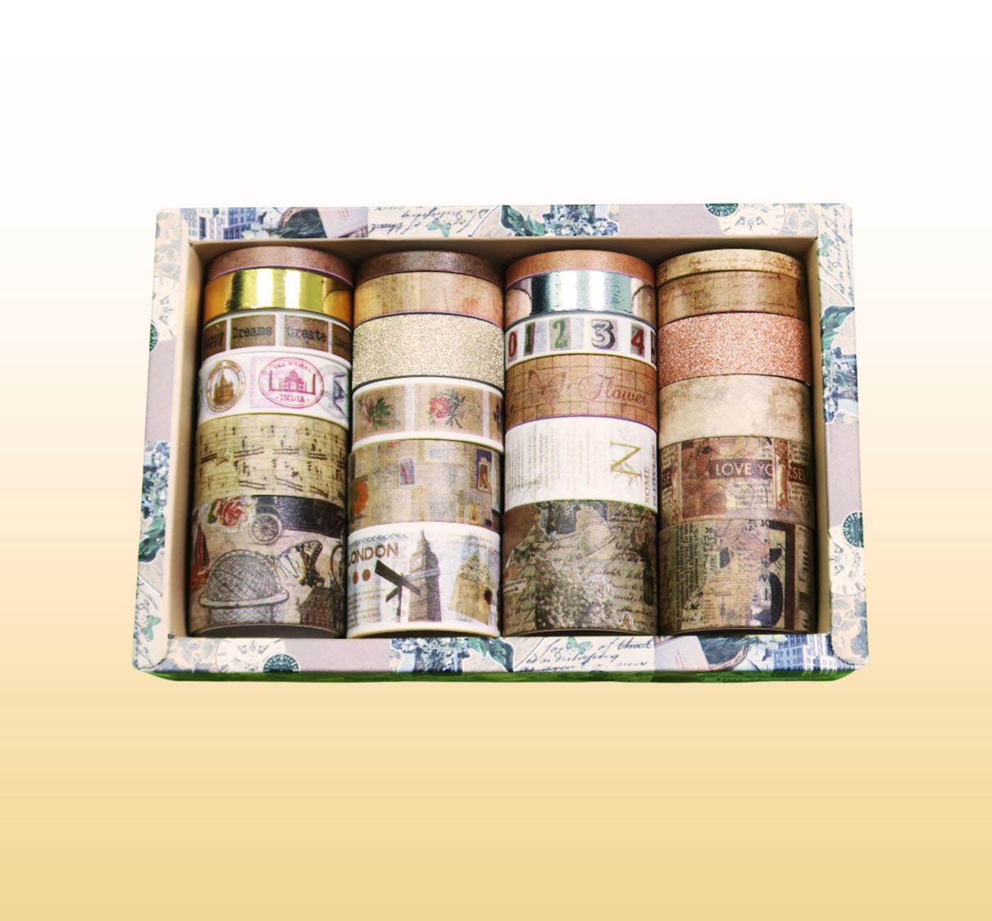 BM-2116 24'lü Yaldızlı Desenli Kağıt Bant x8