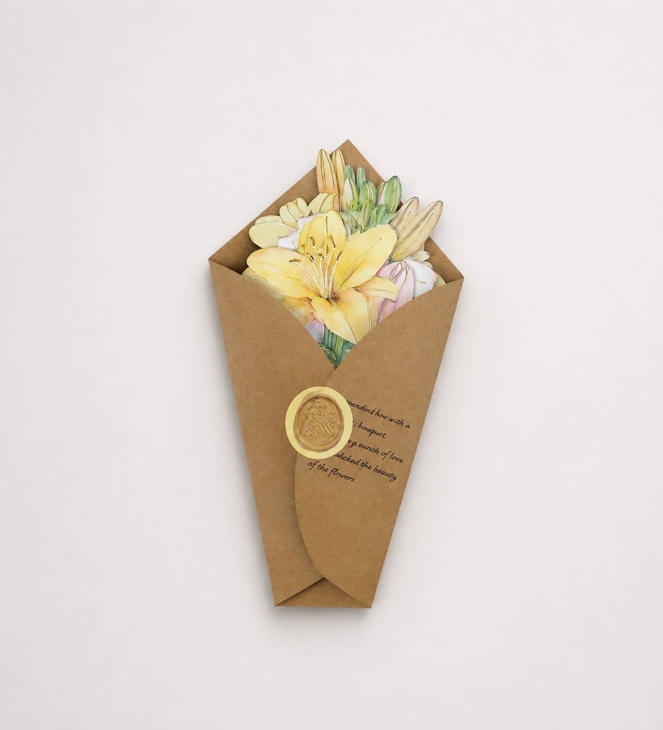BM-2582 Çiçek Buketi Scrapbook Kağıdı 8 Adet x 12
