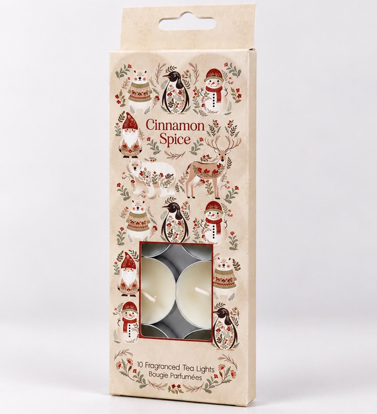 BM-2634-35 10lu Kokulu Yılbaşı ve Botanik Tealight Mum Seti x 12