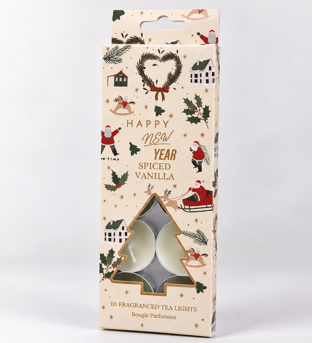 BM-2634-35 10lu Kokulu Yılbaşı ve Botanik Tealight Mum Seti x 12