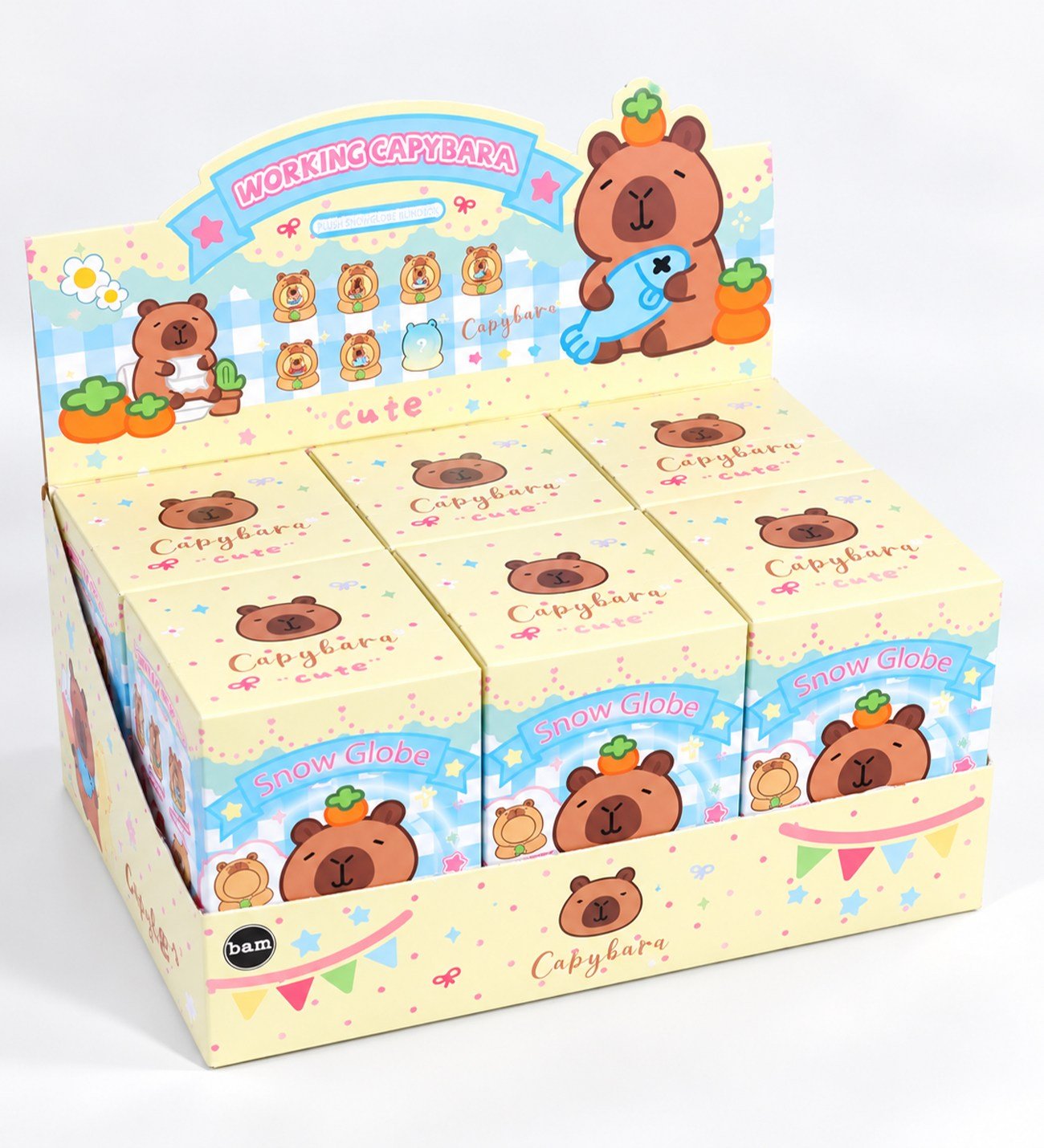 BM-2720 Capybara Midi Boy Peluşlu Işıklı Kar Küresi x 6