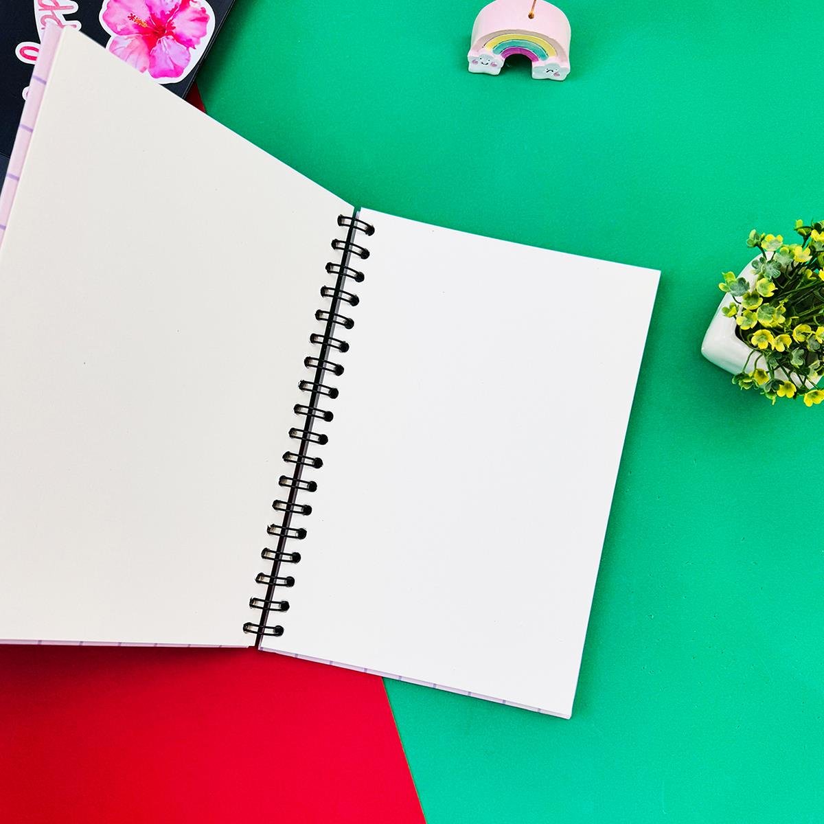 Bow Rabbit Tasarımlı Spiralli Defter