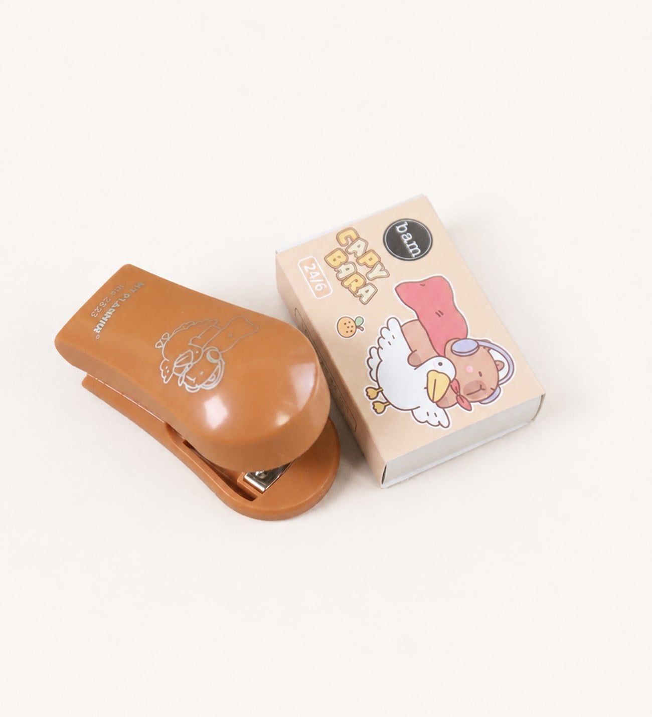 Capybara Temalı Mini Zımba ve Zımba Teli Set x 24