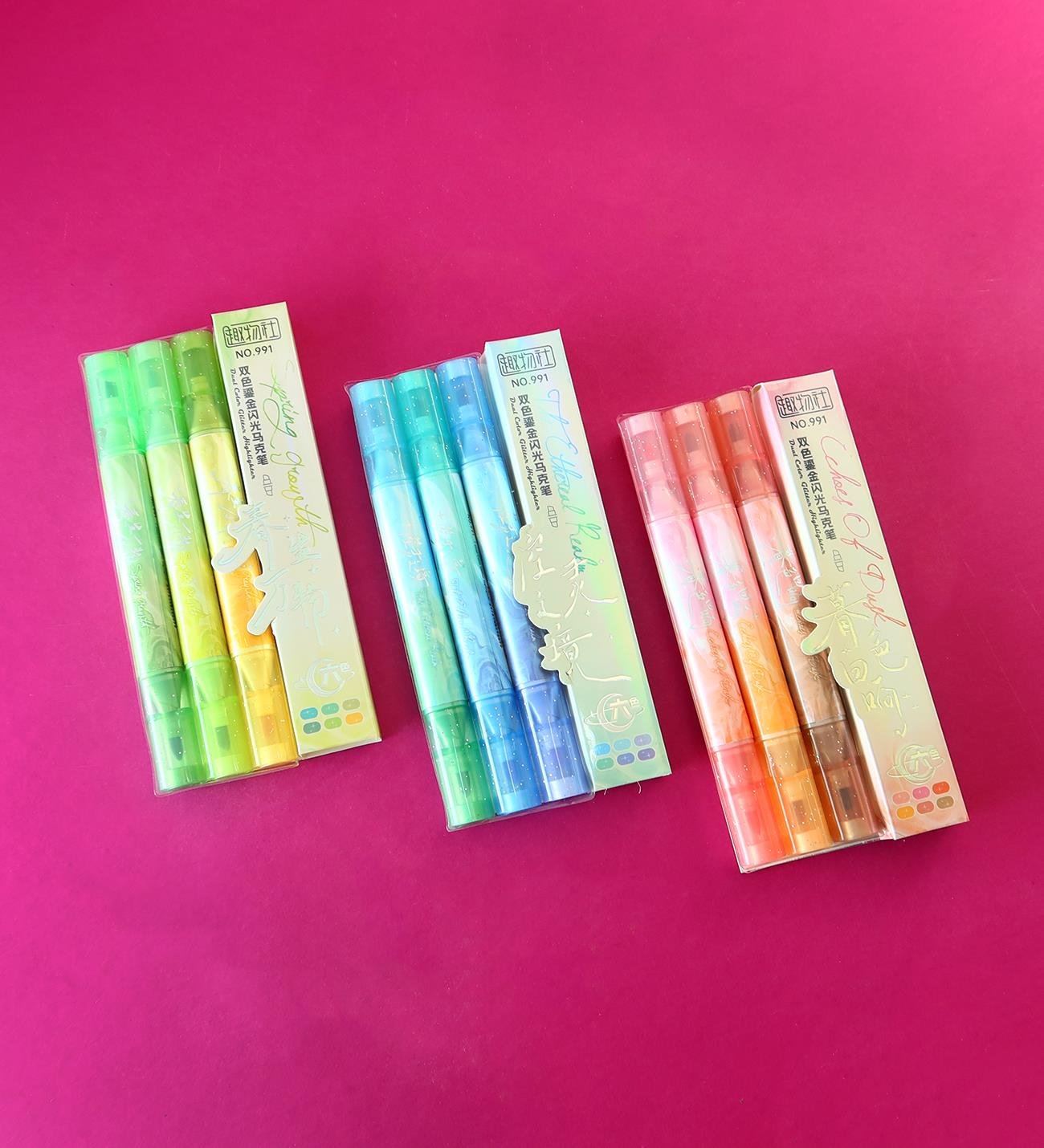 Çift Taraflı Keçeli Kalem x18