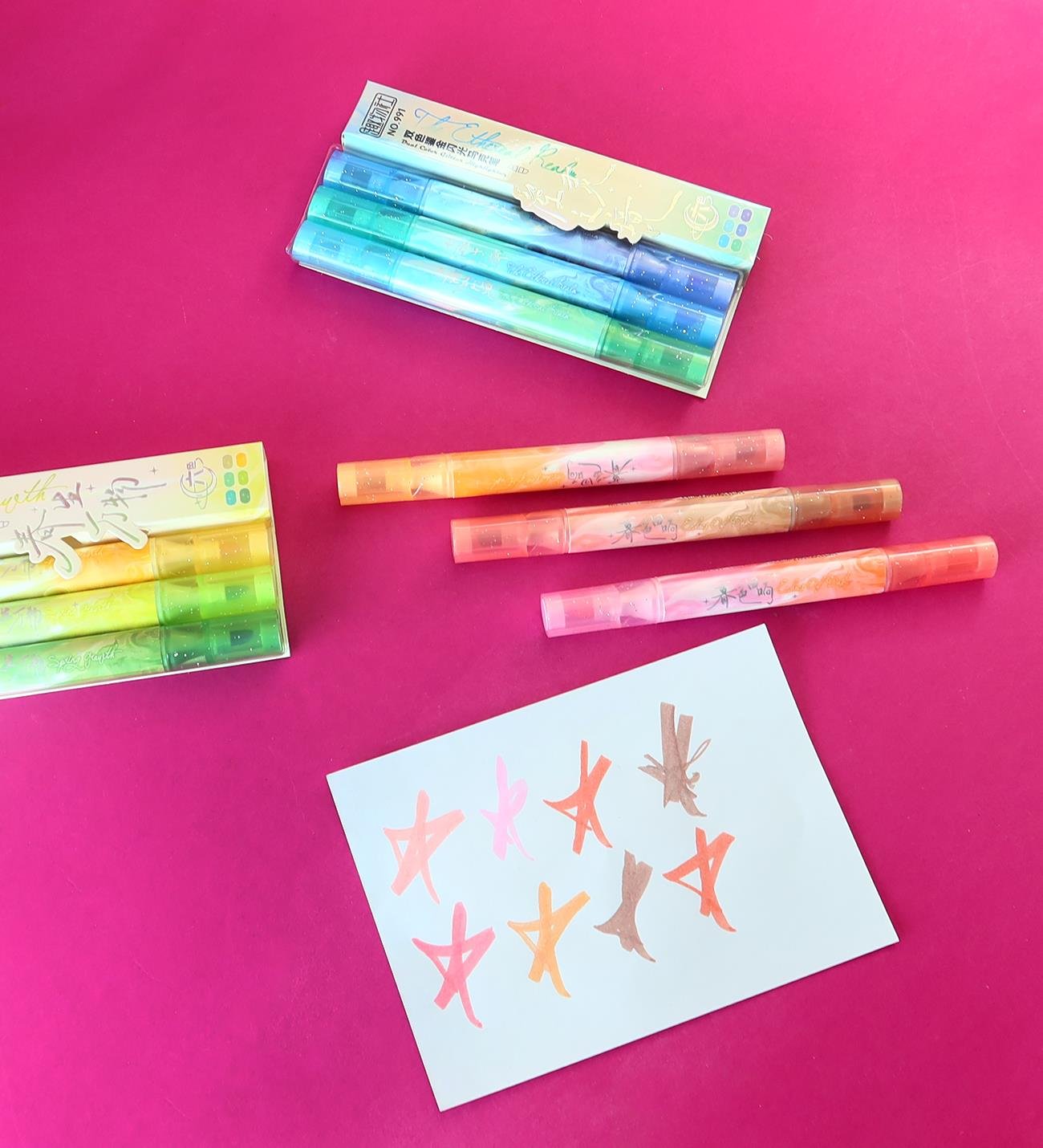 Çift Taraflı Keçeli Kalem x18