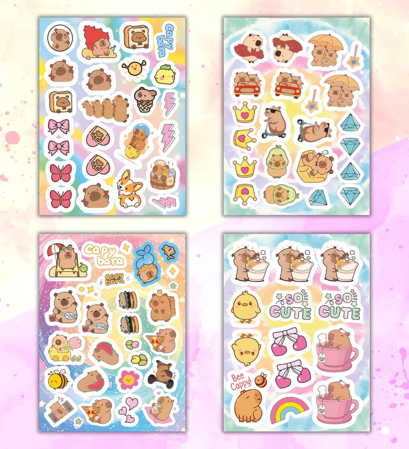 Cute Baby My DIY Sticker Book 24 * 17 cm 16 Sayfa Özel Tasarım Rengarenk Sticker Kitabı