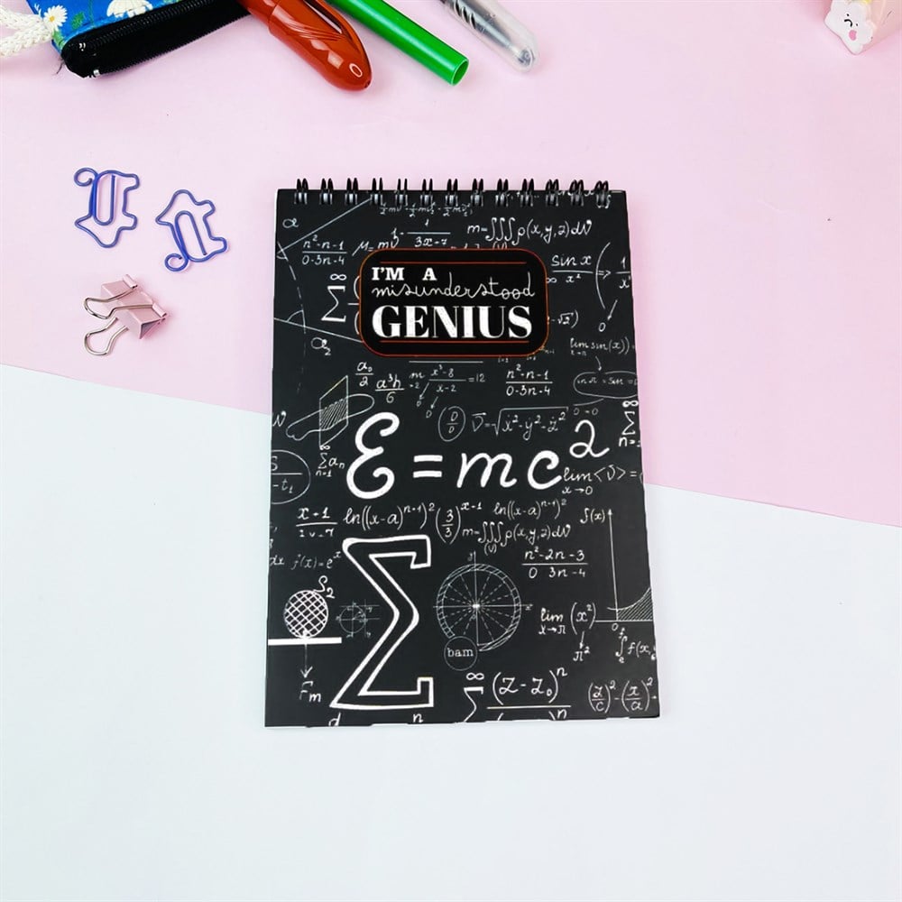 Emc ²  Tasarımlı Spiralli Defter