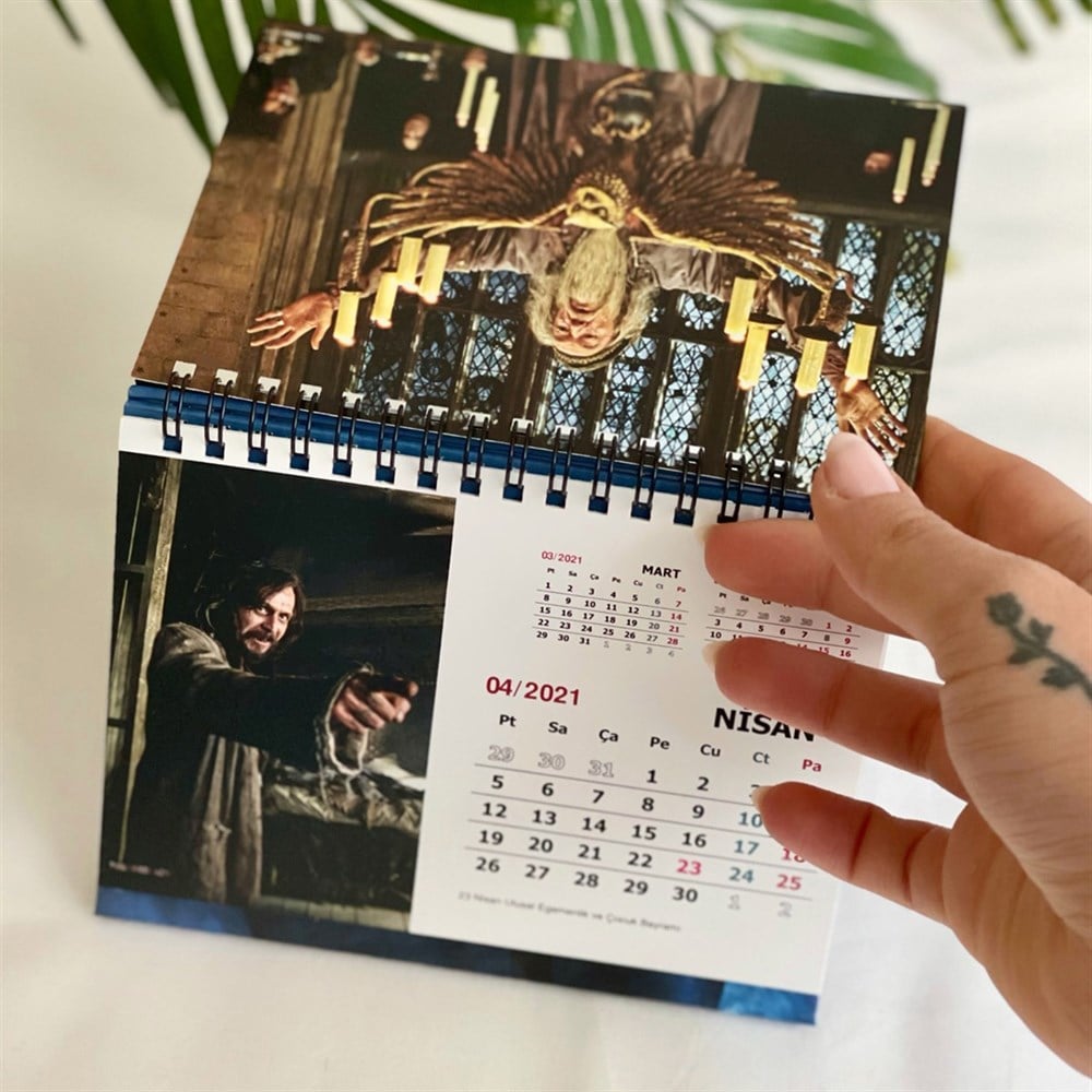 Harry Potter Lisanslı Orjinal Üçgen Masaüstü Takvim