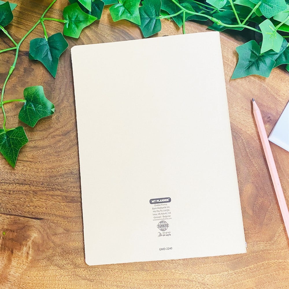 Inspire Create Repeat Tasarımlı Çizgili Spiralli Defter