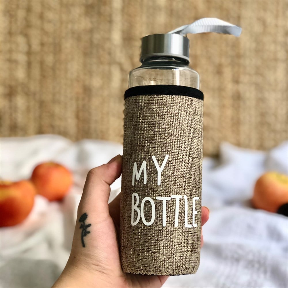 My Bottle Kılıflı 400 Ml Cam Matara