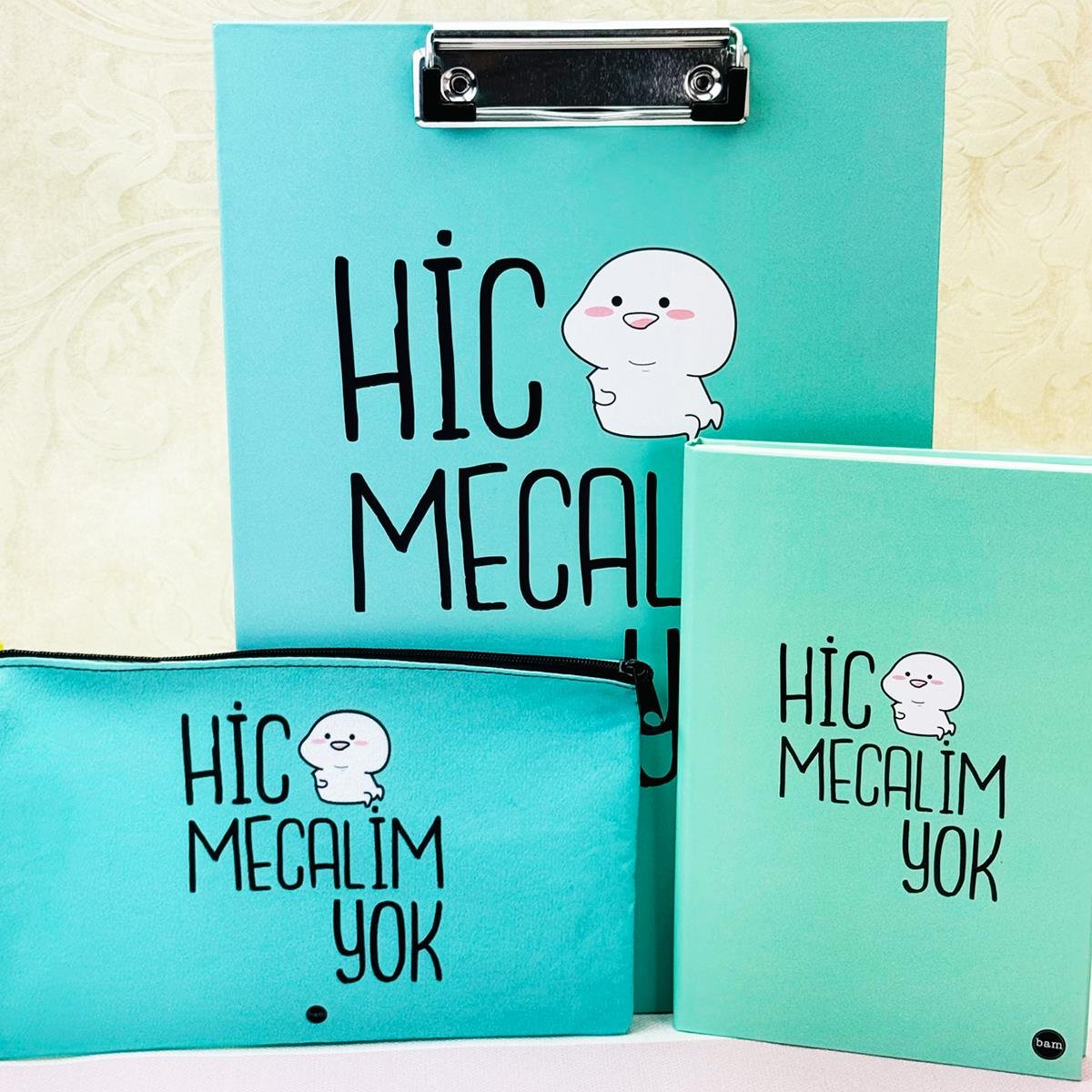 Paketli Hiç Mecalim Yok Sekreterlik Defter Kalemlik Hediye Seti