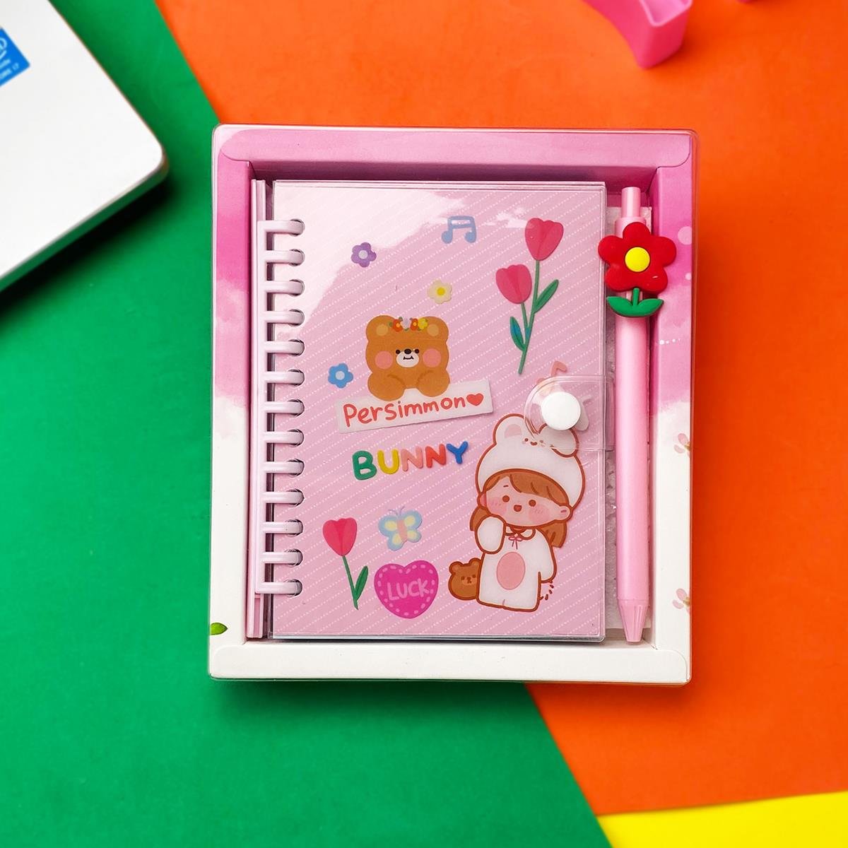 Persimmon Tasarımlı Günlük Defter Ve Kalem Set 