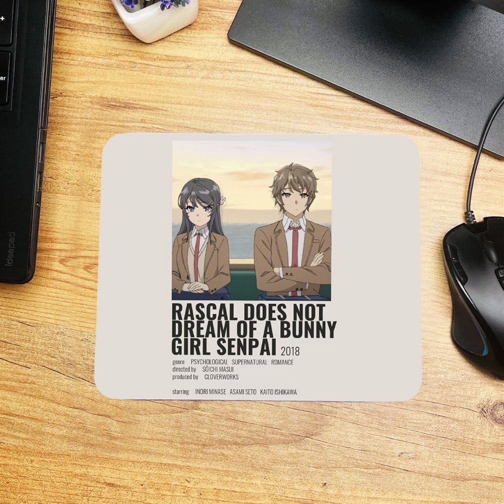 Rascal Does Not Dream of a Bunny Tasarımlı Mouse Pad