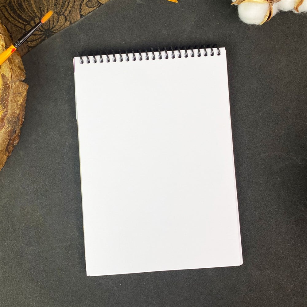 Sanat Özgür Ruhun Yolculuğudur Tasarımlı A5 Sketchbook