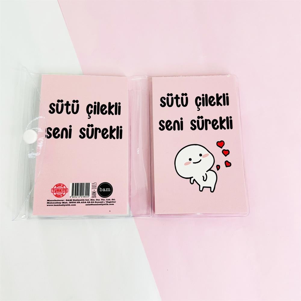 Sütü Çilekli Git PP Mini Çanta Defter