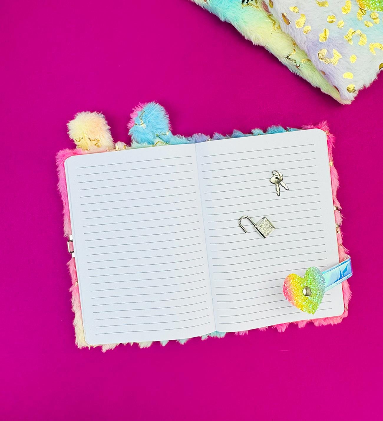 Tavşan Peluş Kilit Kapak Defter
