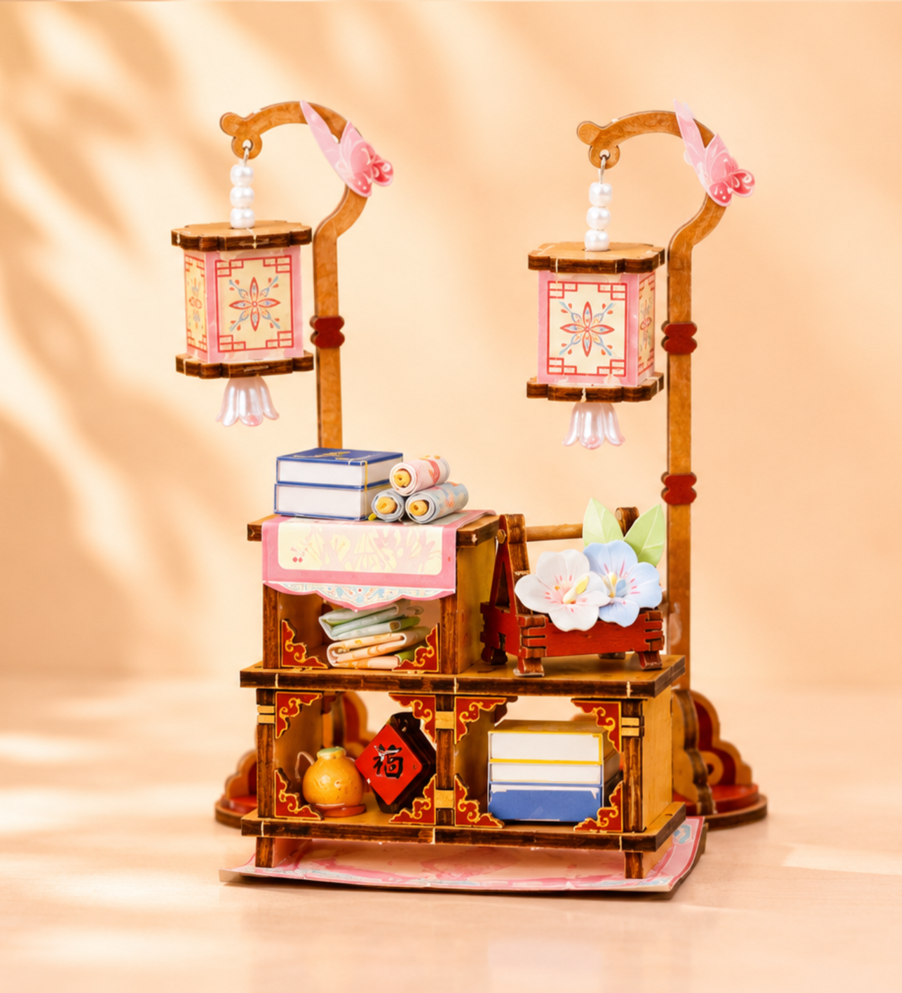 Tinyverse Geleneksel Çalışma Odası - Kendin Yap (DIY) Minyatür Seti (Model: ZH-06) X16