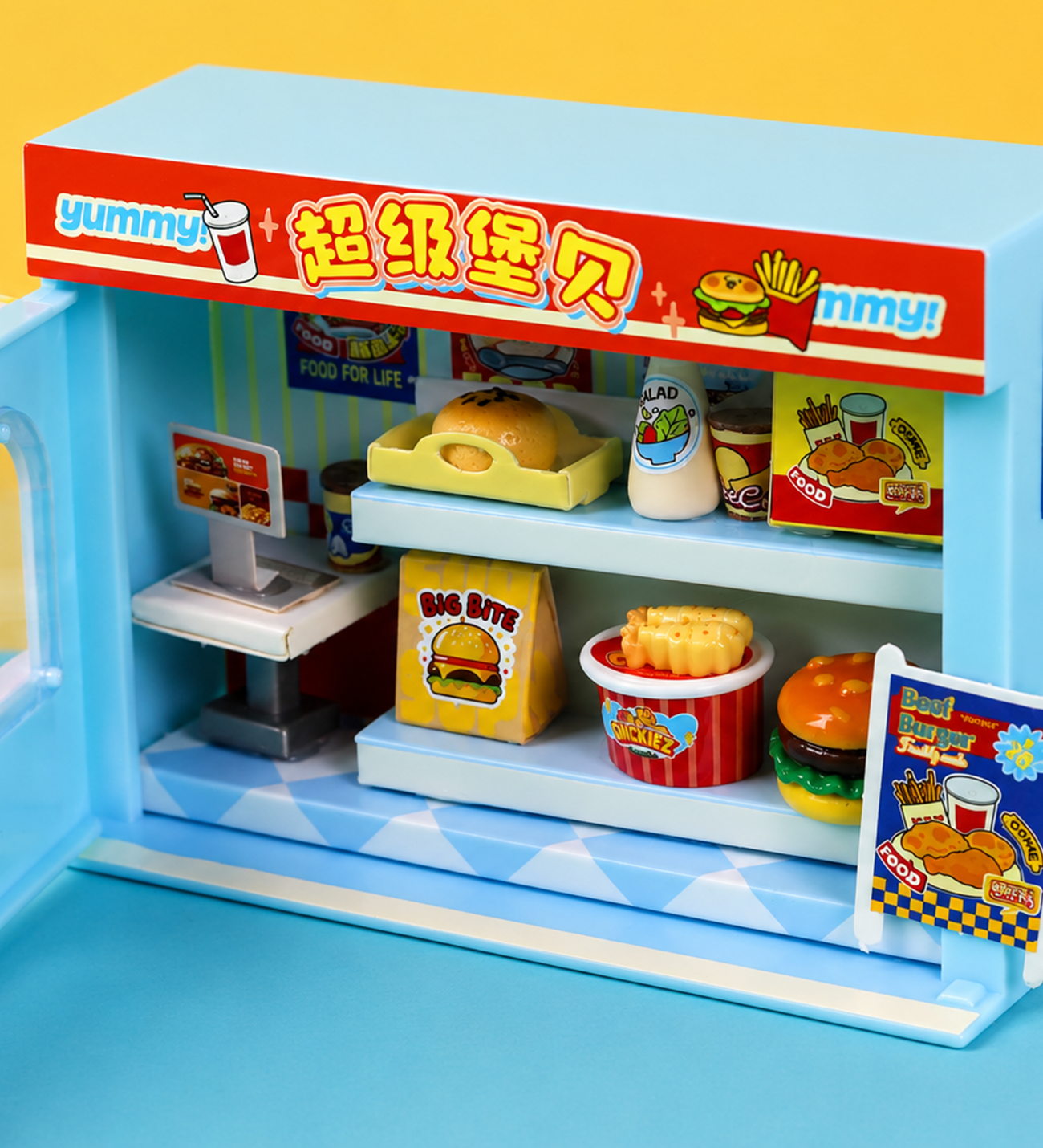 Tinyverse Hamburger Dükkanı - Kendin Yap (DIY) Minyatür Seti X16