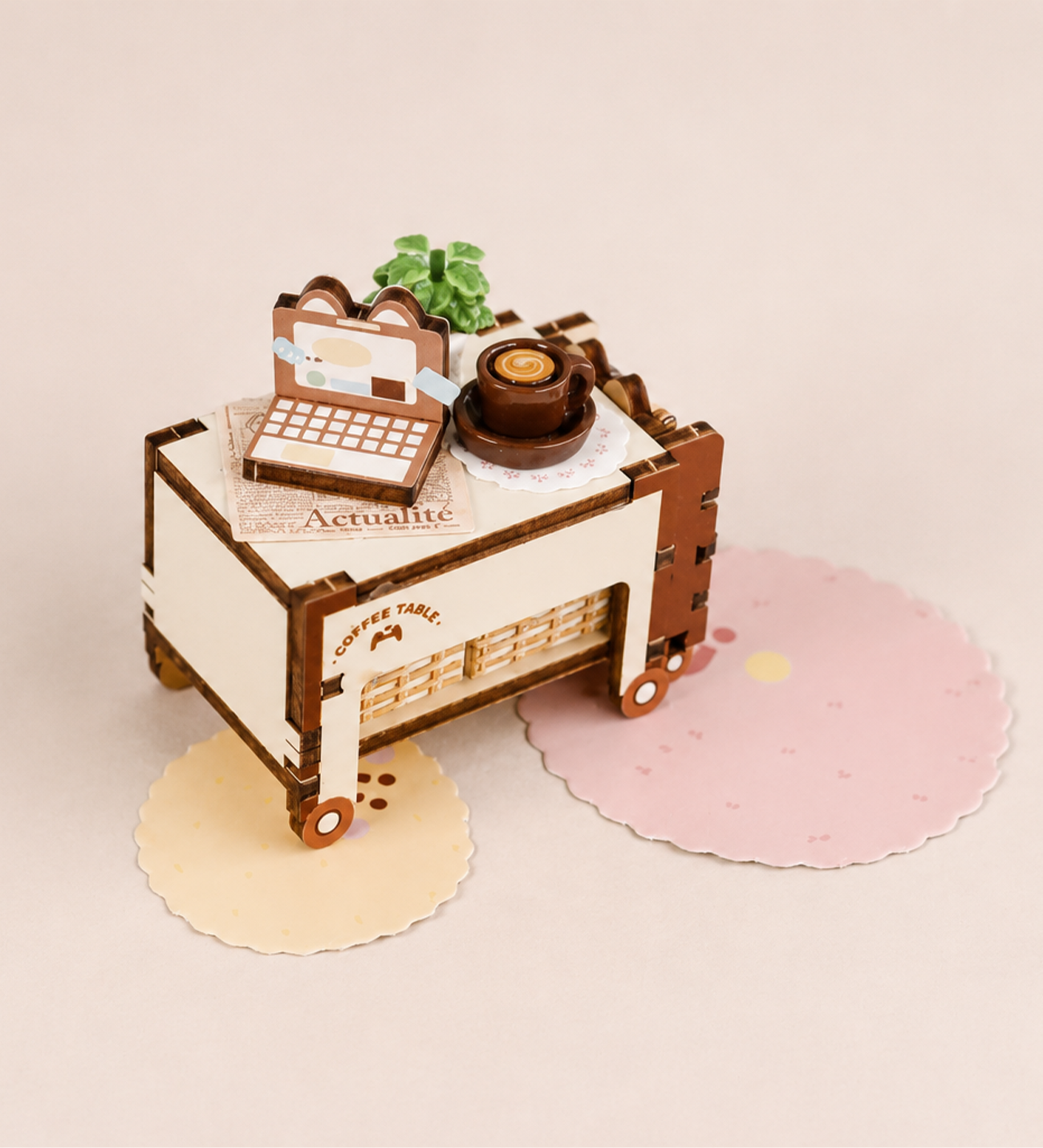 Tinyverse Sevimli Ev Köşeleri ve Kedi Oyun Alanı- Kendin Yap (DIY) Minyatür Seti (Model: ZH03) X16