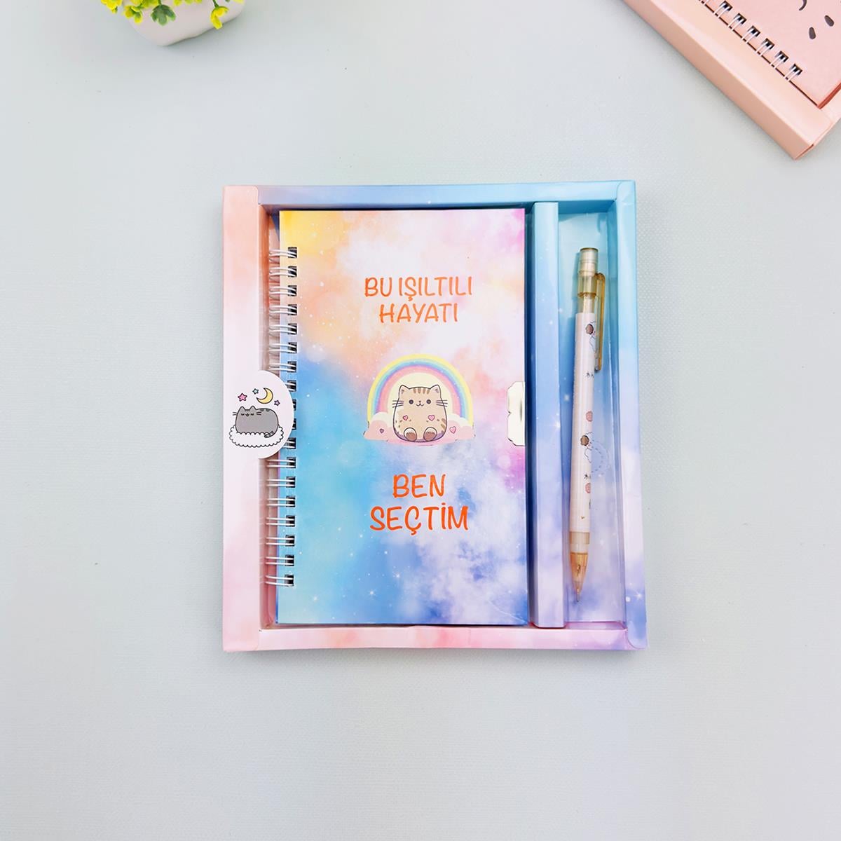 Türkçe Mottolu Kilitli Defter