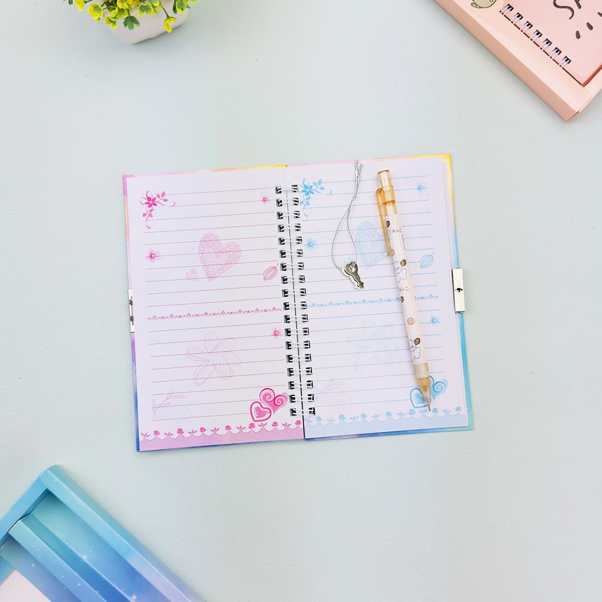 Türkçe Mottolu Kilitli Defter