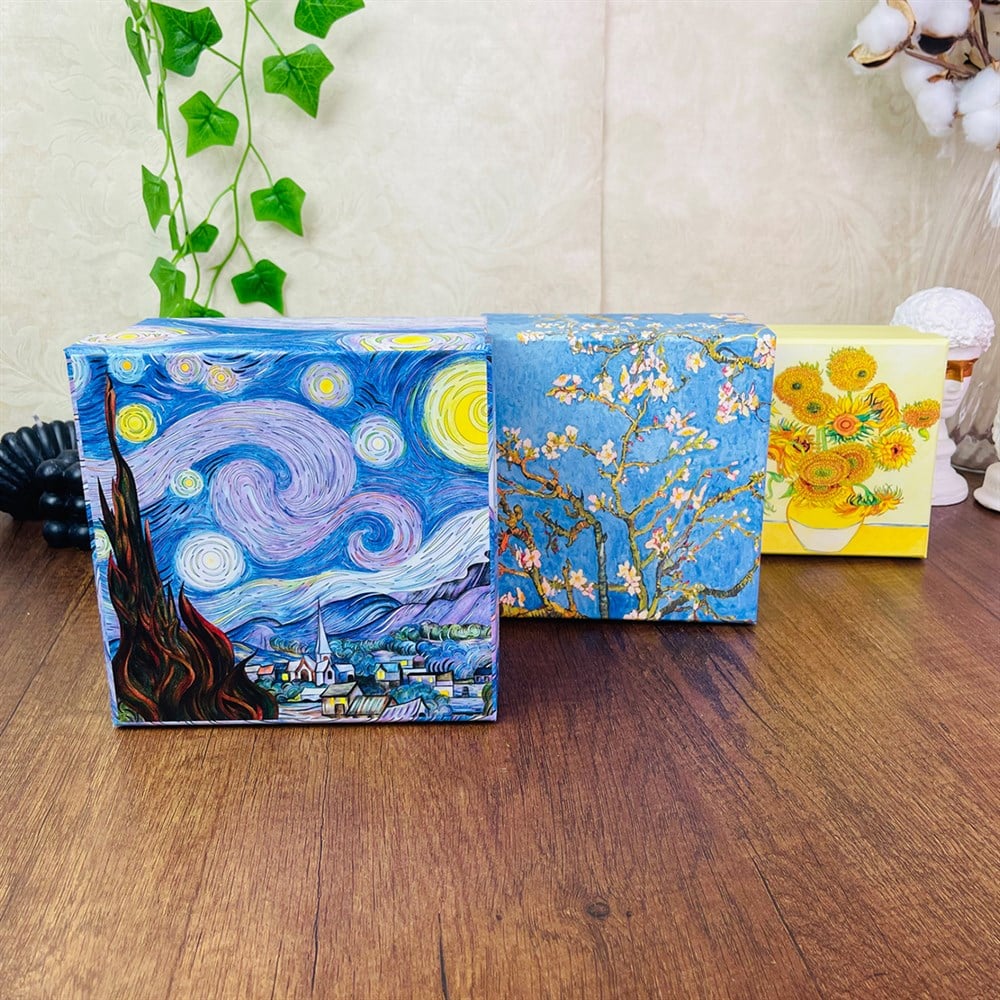 Van Gogh Tasarımlı 3'lü Kutu